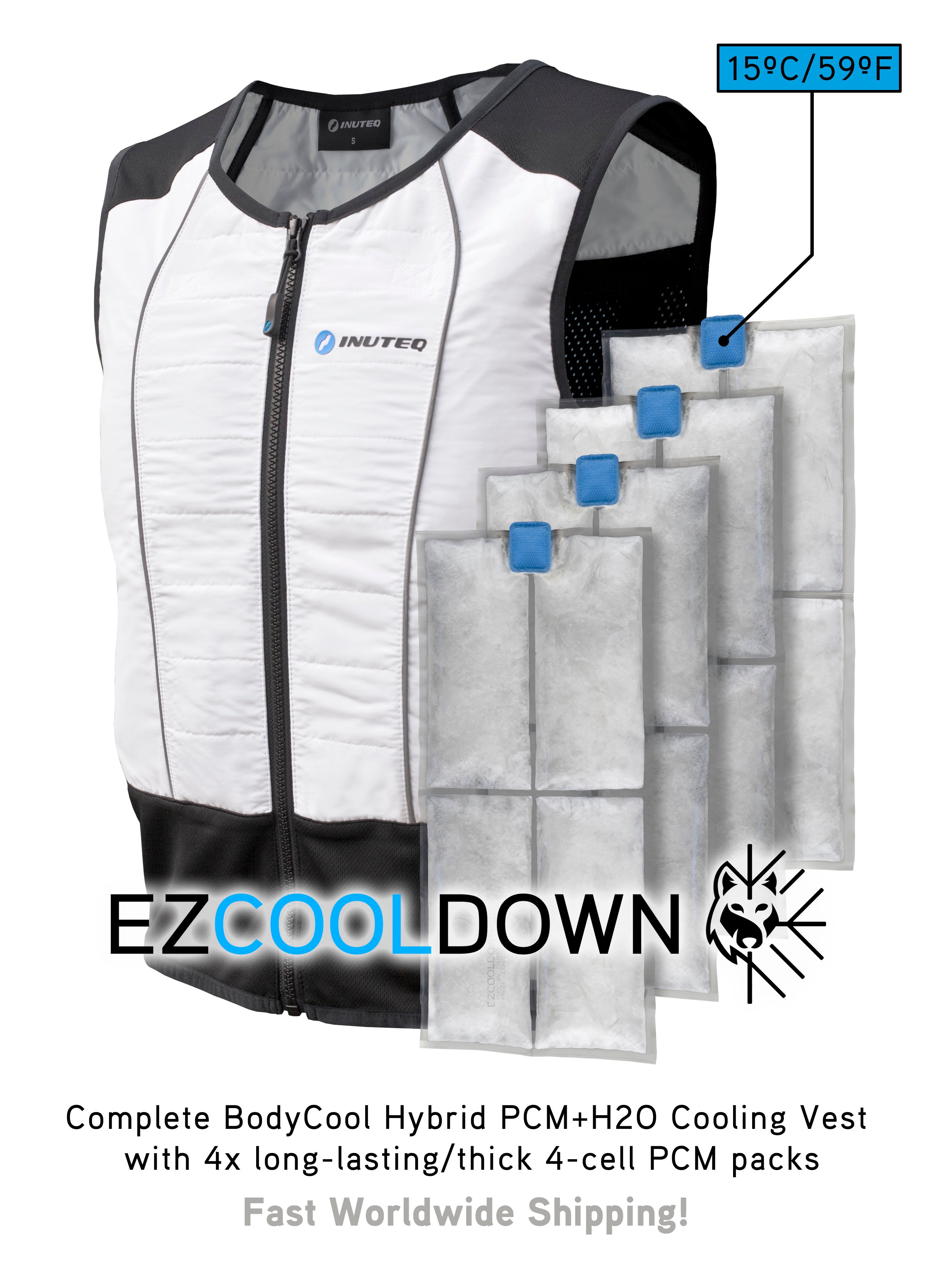 Complete BodyCool Hybrid PCM + H2O Cooling Vest