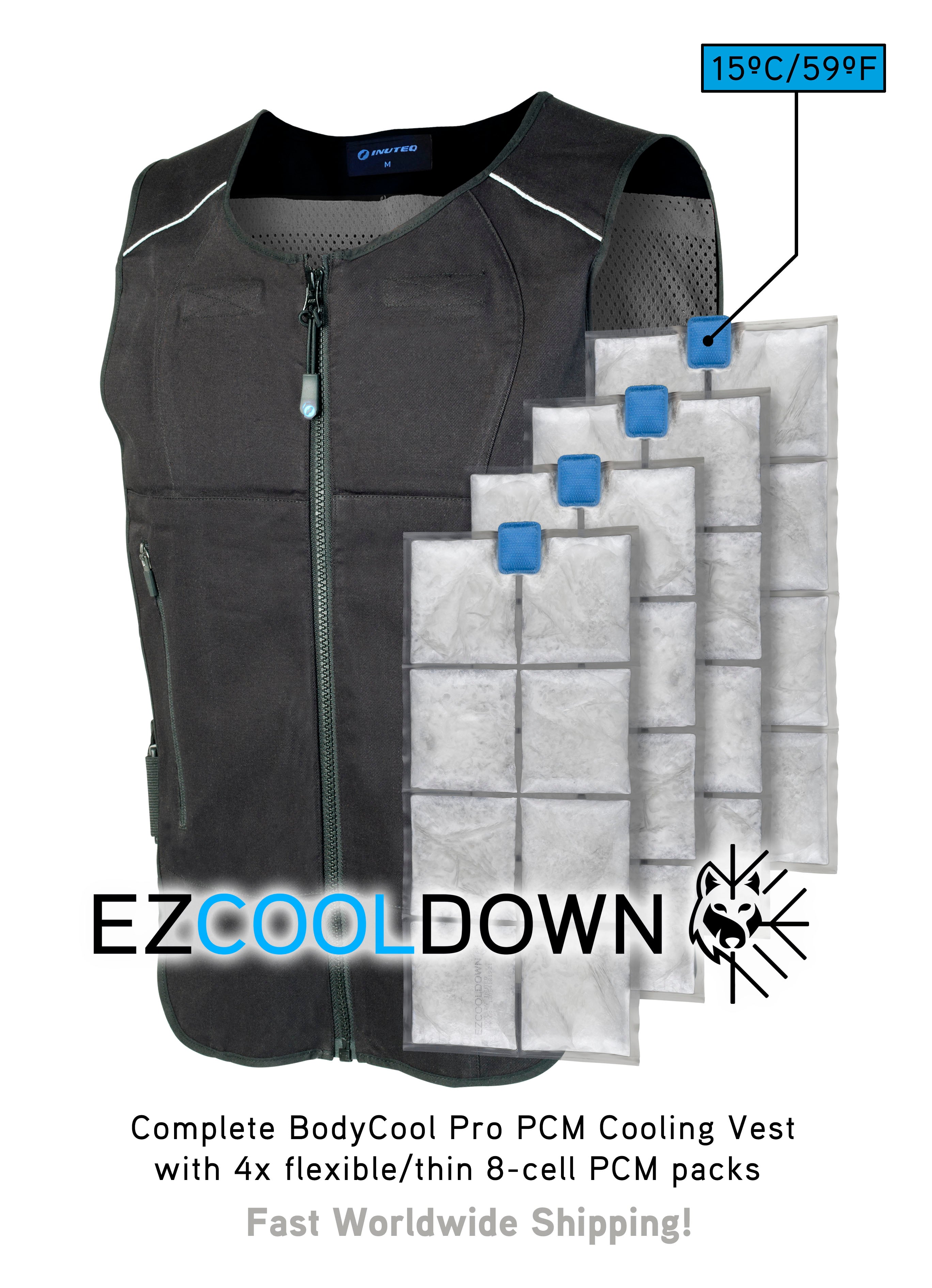 完璧 WATER 水冷ベストICE 空調服 COOLING PRO VEST 暑さ対策・冷却 